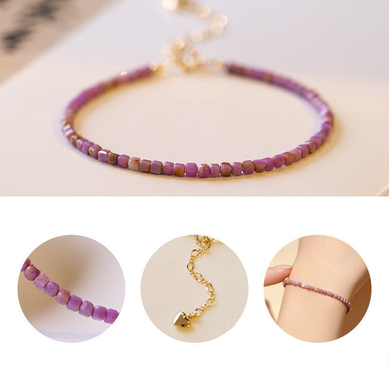 Women's Fashion Simple Natural Amethyst Bracelet